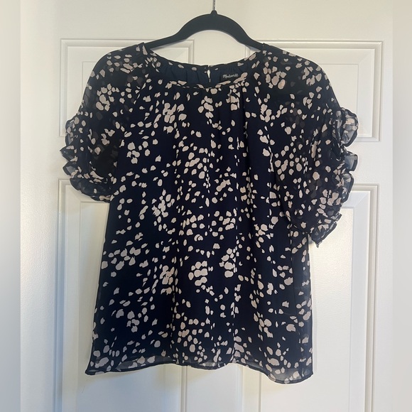 Madewell Tops - Madewell Elegant Navy and White Women's Top - S